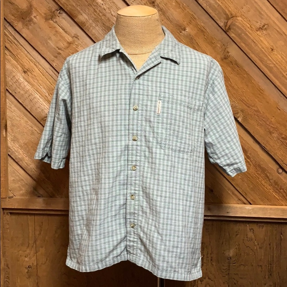 Columbia short sleeve cotton shirt L